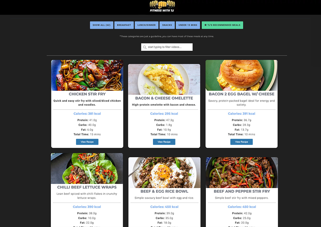 High protein meals