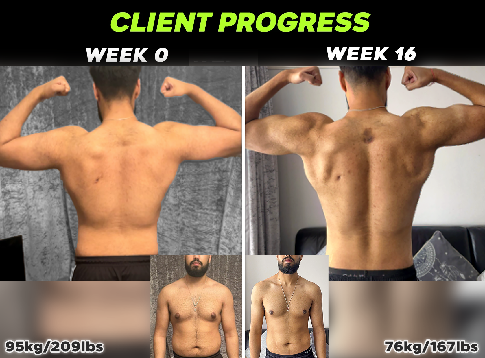 16 week skinny fat transformation
